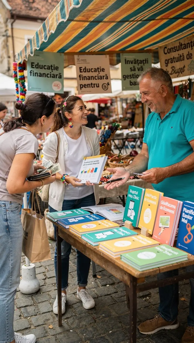 Consultant financiar discutând cu un client în biroul de consultanță pentru educație financiară personală.